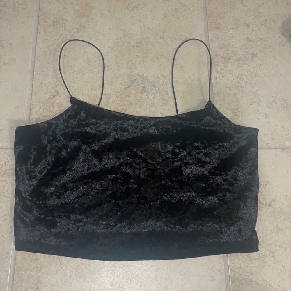 Garage, Black velvet Tank top, size medium
